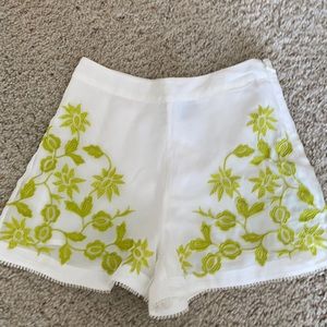 Nordstrom’s Topshop Lime and White Shorts